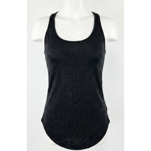 Bird Vine Tank Womens M Black Scoop Neck Punk Grunge Emo Goth Bling Made In USA